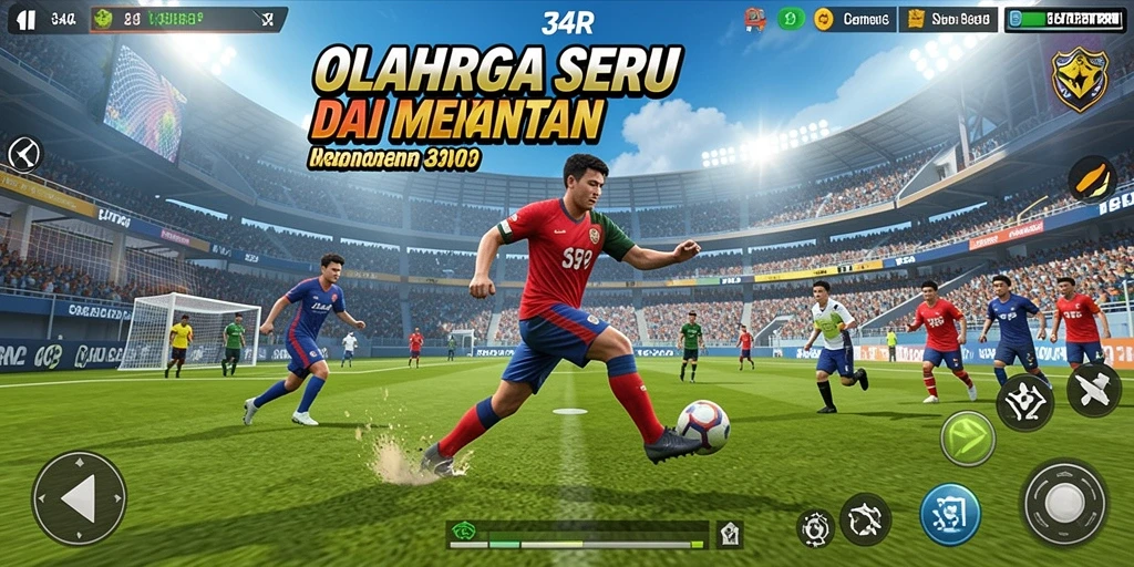 Tampilan gameplay menegangkan dalam 34R dengan berbagai olahraga.