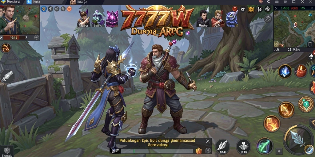 Tampilan menakjubkan dari gameplay ARPG di 7777W.
