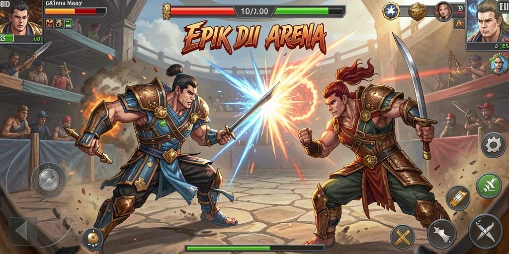 Tampilan screenshot 8ID menunjukkan aksi pertarungan yang mendebarkan.