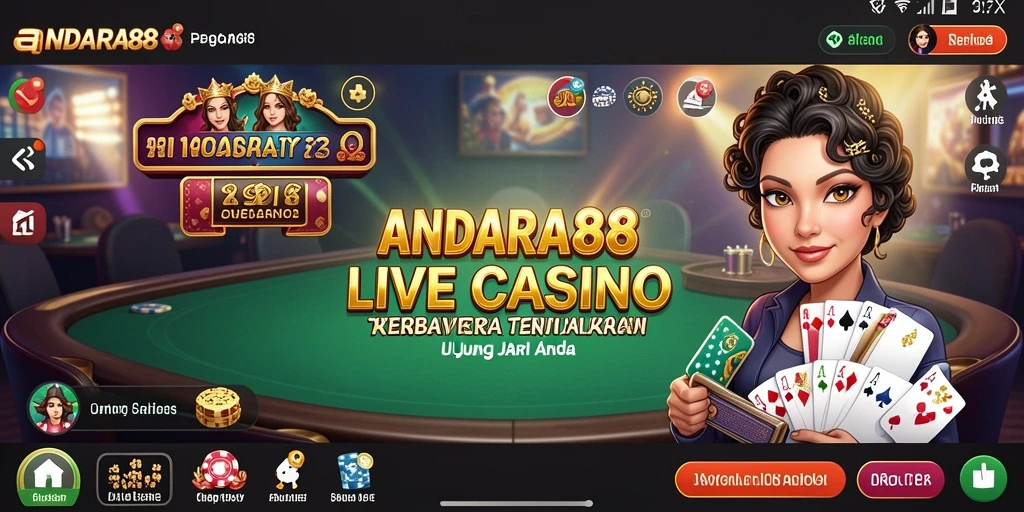Screenshot gameplay Live Casino ANDARA88 yang menarik dan interaktif.