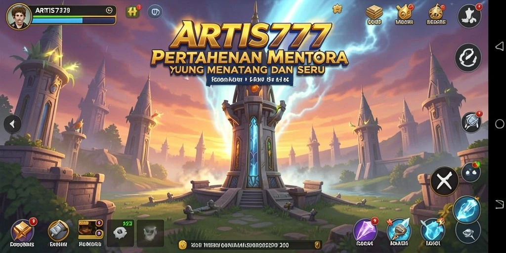 Tampilan menara dan aksi pertempuran yang mendebarkan dalam ARTIS777.