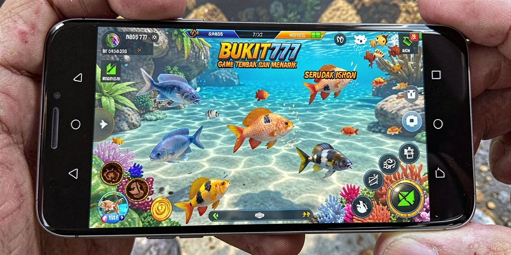 Gameplay seru BUKIT777 menampilkan aksi menangkap ikan yang mendebarkan.