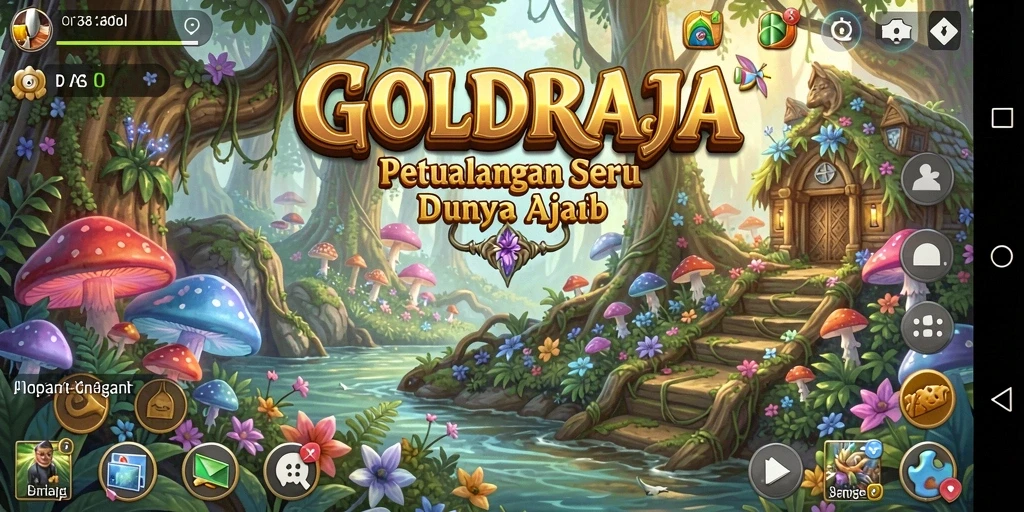 Screenshot gameplay <strong>GOLDRAJA</strong>, menampilkan karakter dalam aksi petualangan.
