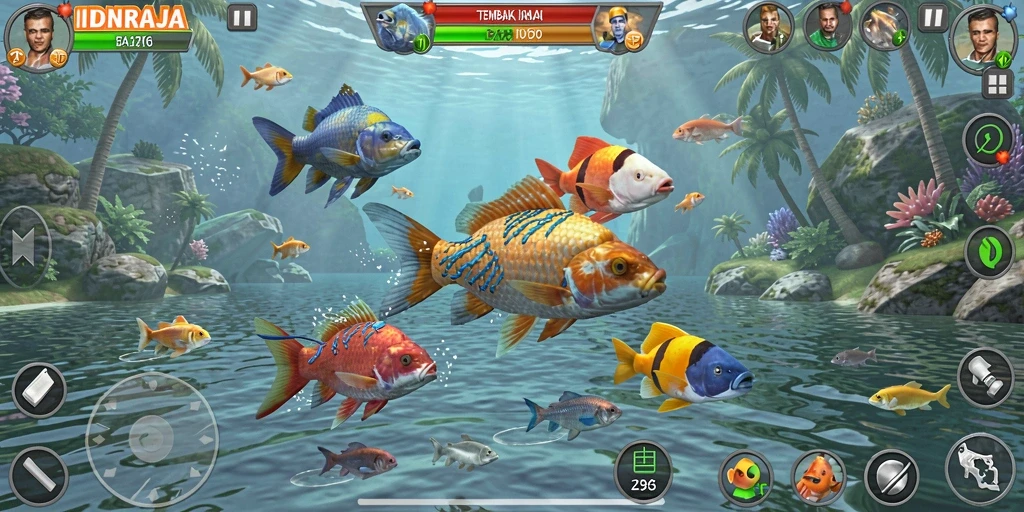 Gameplay seru Tembak Ikan di IDNRAJA.