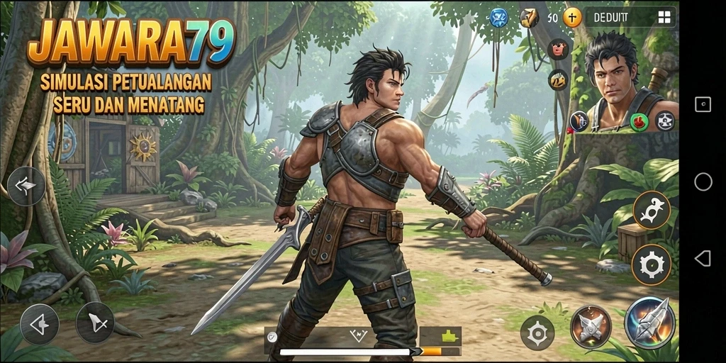 Tampilan gameplay seru dalam JAWARA79 dengan berbagai aksi petualangan.