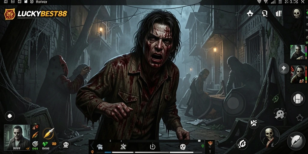 Tampilan gameplay menakutkan dari LUCKYBEST88 yang menegangkan.