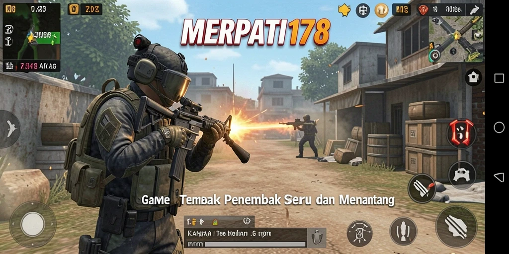 Tampilan gameplay mendebarkan di MERPATI178 dengan aksi tembak menembak.