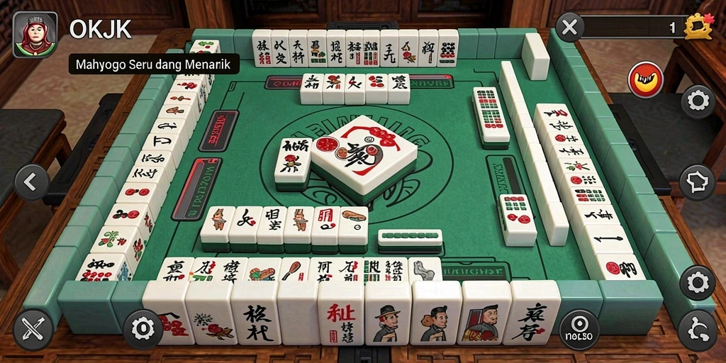 Tampilan gameplay Mahjong yang menarik dan penuh strategi.