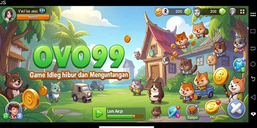 Tampilan gameplay OVO99 yang menarik dengan elemen Idle.