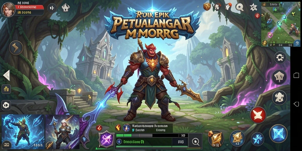 Screenshot utama R6R6 menampilkan pertarungan epik dalam dunia MMORPG.
