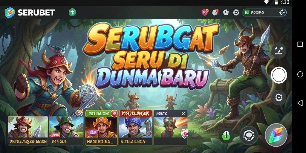 Tampilan gameplay SERUBET yang menakjubkan di dunia petualangan.