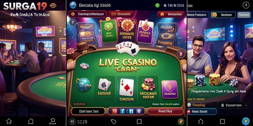 Tampilan menarik gameplay Live Casino SURGA19 dengan dealer profesional.