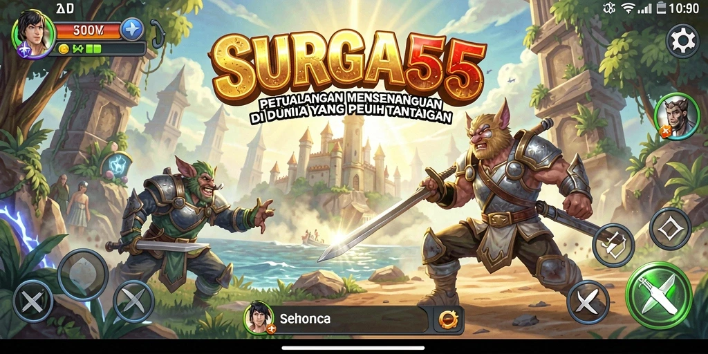 Melihat momen mendebarkan saat menjelajahi dunia petualangan SURGA55.