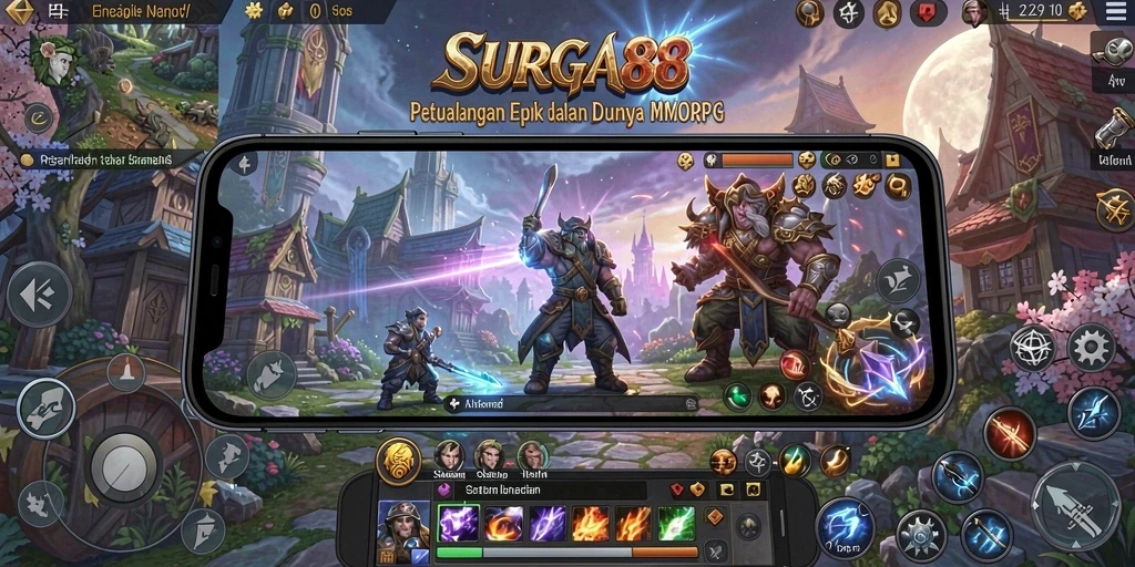 Screenshot menunjukkan aksi seru di SURGA88 dengan karakter dan lingkungan yang mengagumkan.