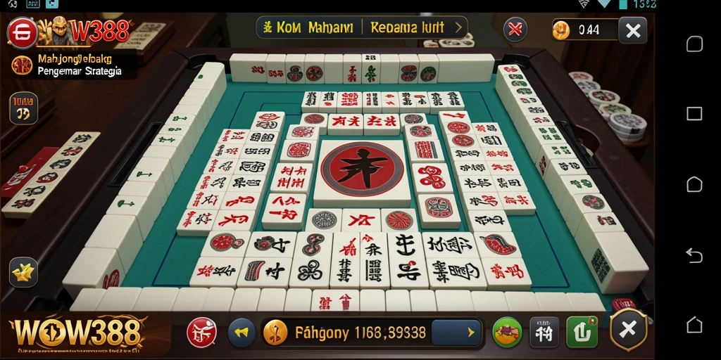 Screenshot dari gameplay WOW388 yang menunjukkan aksi seru Mahjong.