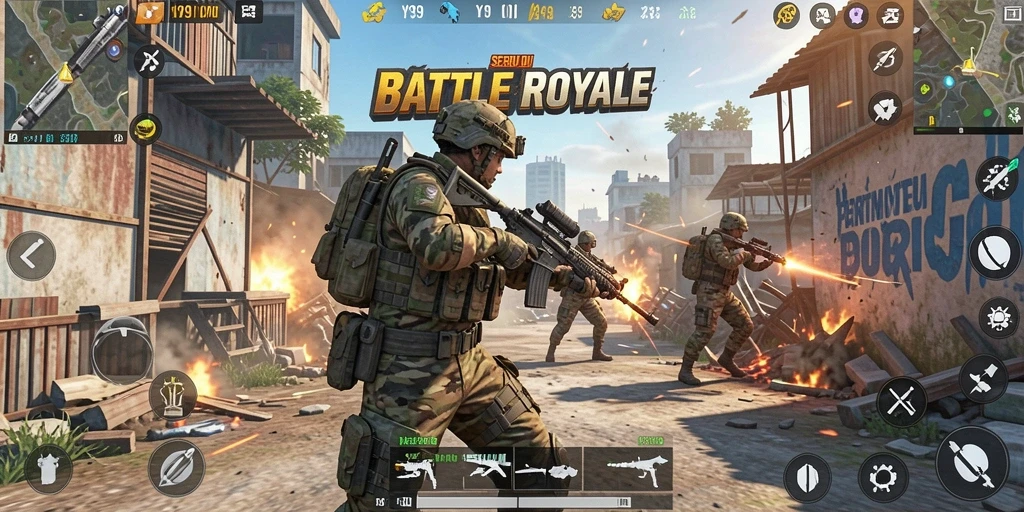 Gameplay seru Y89 di medang pertempuran Battle Royale.