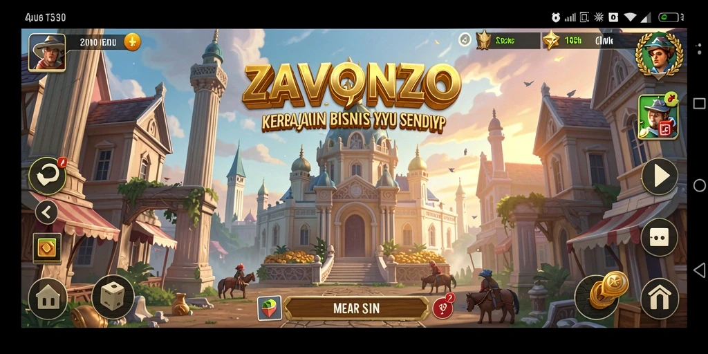Tampilan gameplay ZAVONZO yang menantang dan menarik.